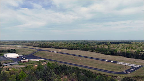 Arial View of Airport Runway