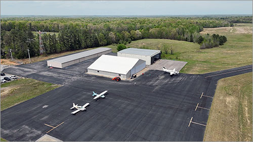 Arial View of Airport Runway